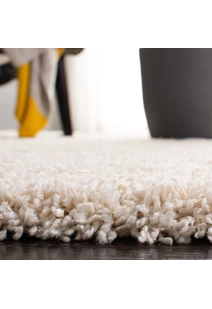 Natura Plain Ivory Shaggy Rug