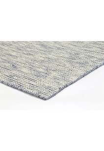 Natura Blue Wool Flatweave Rug