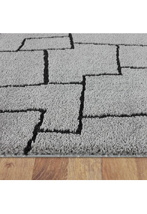 Oda Grey Modern Geometric Rug