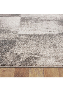 Orel Beige Square Pattern Rug