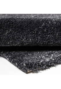 Posh Black Modern Plain Rug