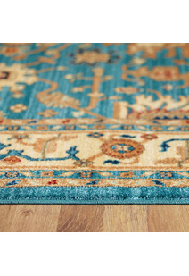 Parker Blue Traditional Floral Rug