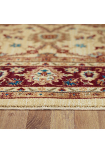 Parker Beige Oriental Fringed Rug