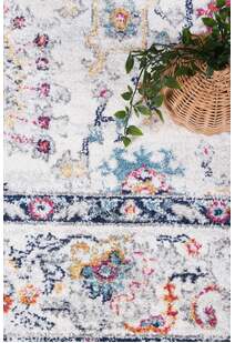 Peri Transitional Floral Border Rug