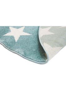 Petite Aqua Modern Star Kids Rug