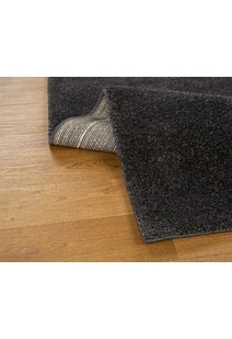 Plush Plain Black Rug