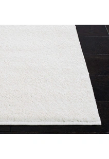 Plush Plain White Rug