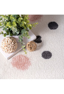 Poppy Pink Teddy Bear Kids Rug