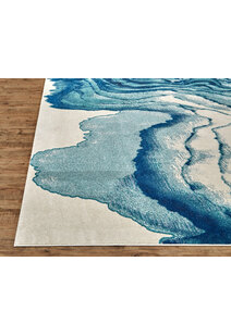 Roma Blue Modern Abstract Rug