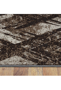 Sade Brown Trellis Pattern Rug
