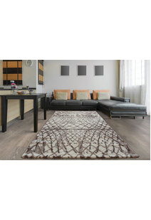 Saffron Tan Moroccan Shaggy Rug