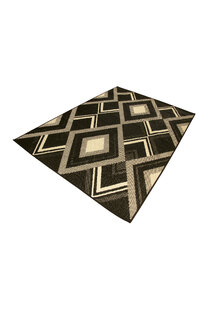 Storm Black Diamond Pattern Rug