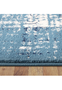 Sonia Blue Transitional Floral Rug