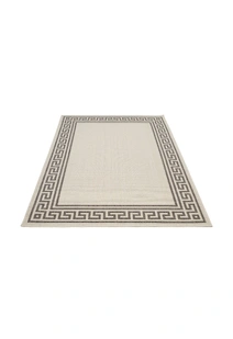 Soleil Ivory Greek Key Border Rug