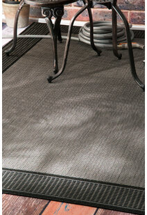 Subi Brown Border Flatweave Rug