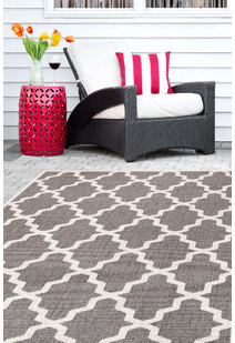 Subi Brown Trellis Flatweave Rug