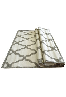 Soleil Ivory Flatweave Trellis Rug