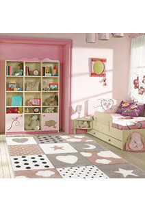 Sunny Square Pattern Kids Rug