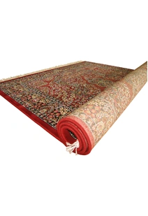 Tapis Red Traditional Fringed Rug
