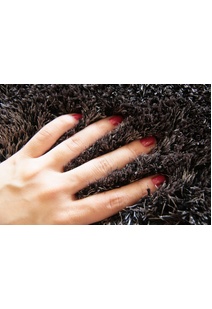 Vera Thick Plain Black Shaggy Rug