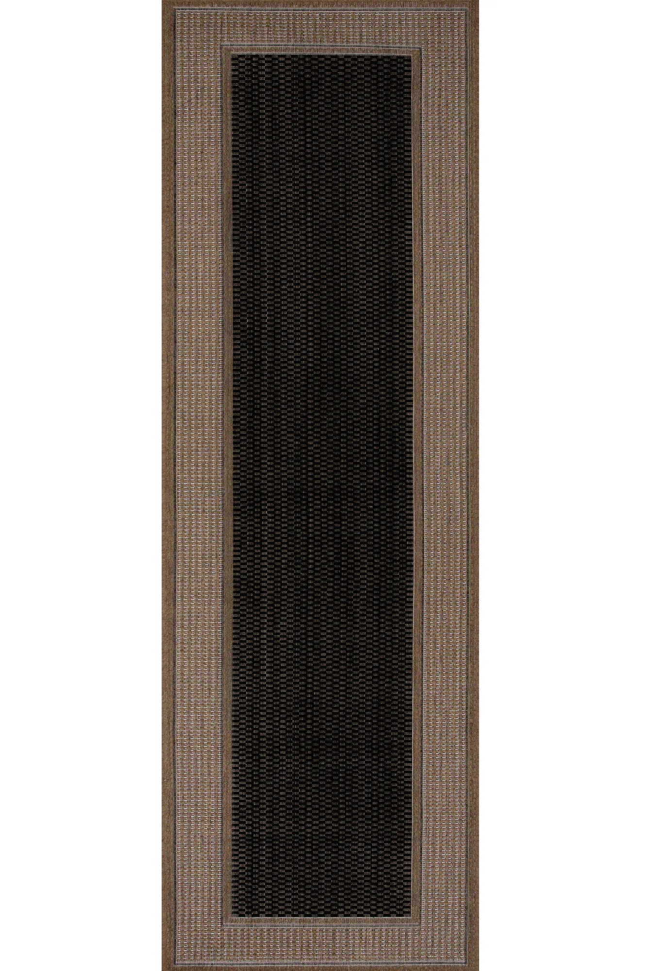 Soleil Beige Border Flatweave Rug