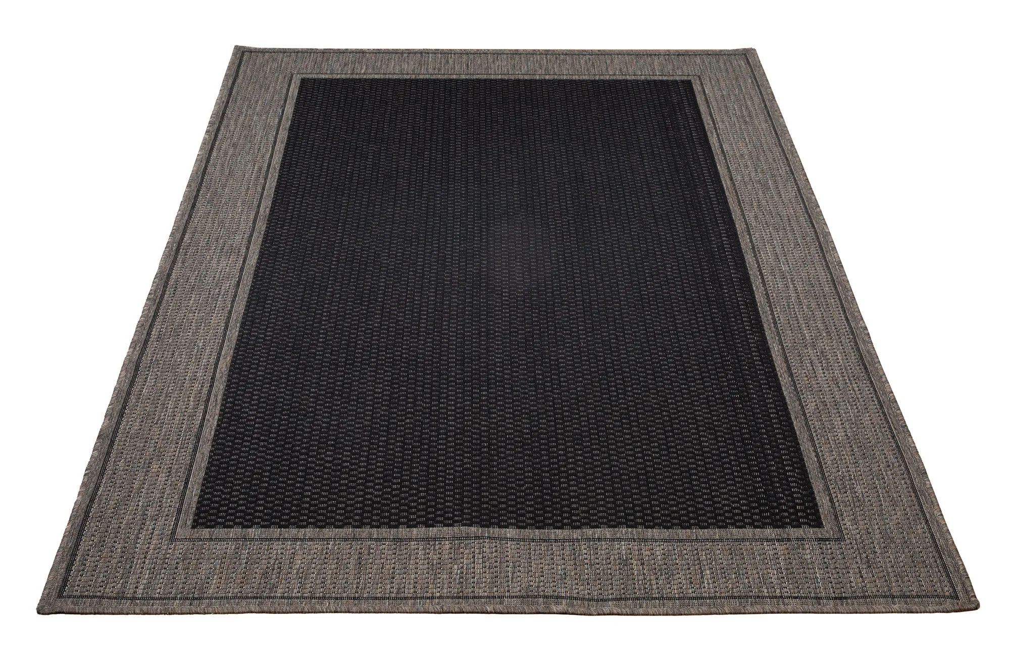 Large View Soleil Beige Border Flatweave Rug