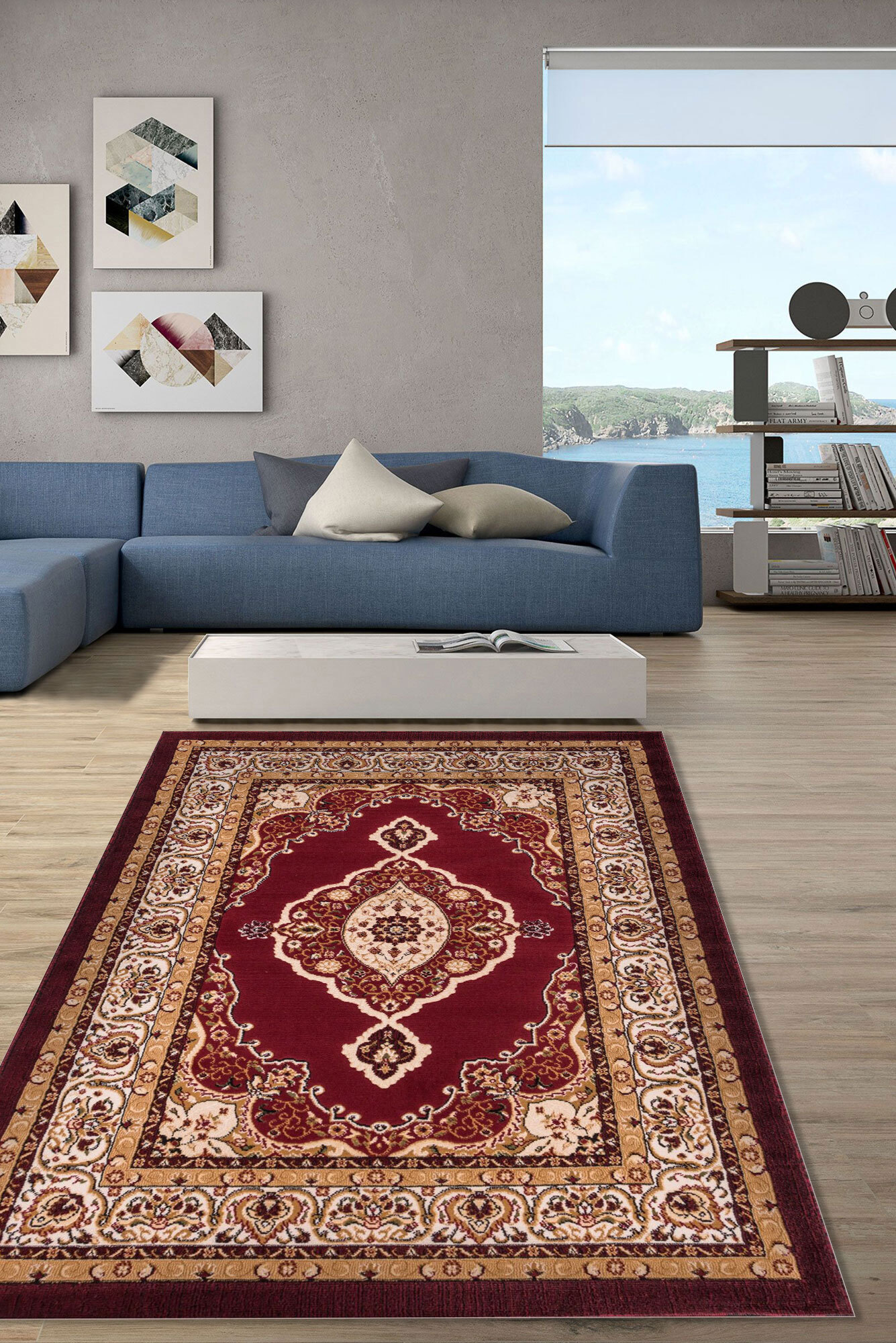 Atlanta Traditional Rug Burgundy Rugs Free Shipping