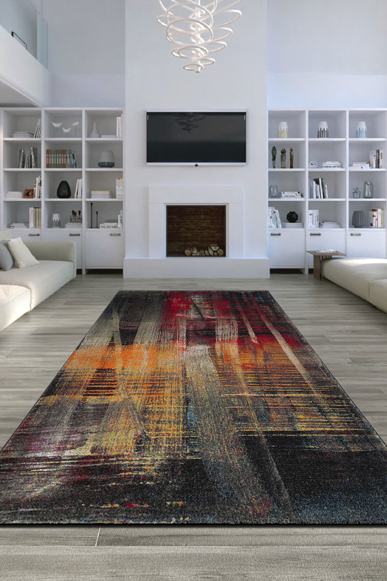 Adobe  Modern Brush Stroke Rug