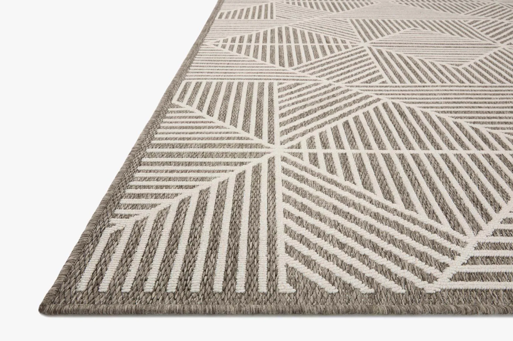 Large View Alfresco Geometric Patio Rug