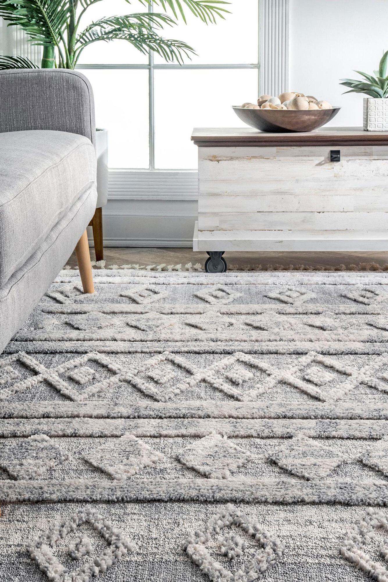 Large View Aroma Textured Moroccan Rug