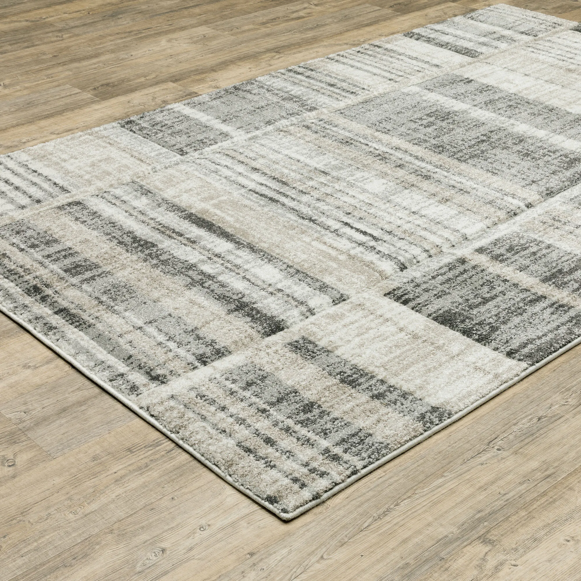 Large View Amsterdam Striped Carved Rug