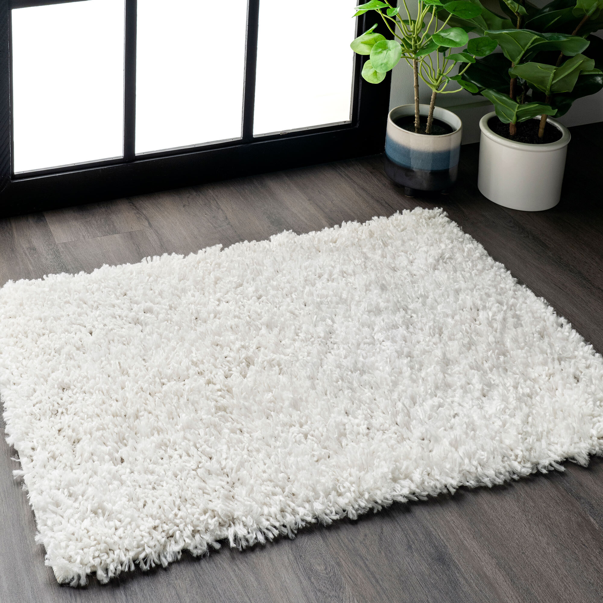 Angel Plain Shaggy Cream Rug