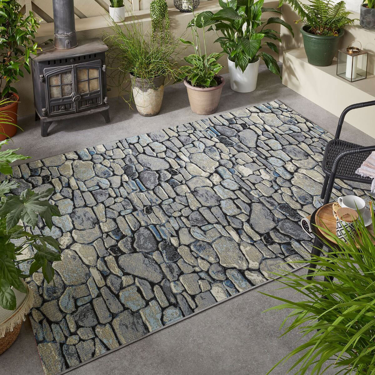 Aperto Stone Pebble Pattern Rug