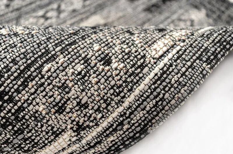 Aperto Black Tribal Pattern Rug