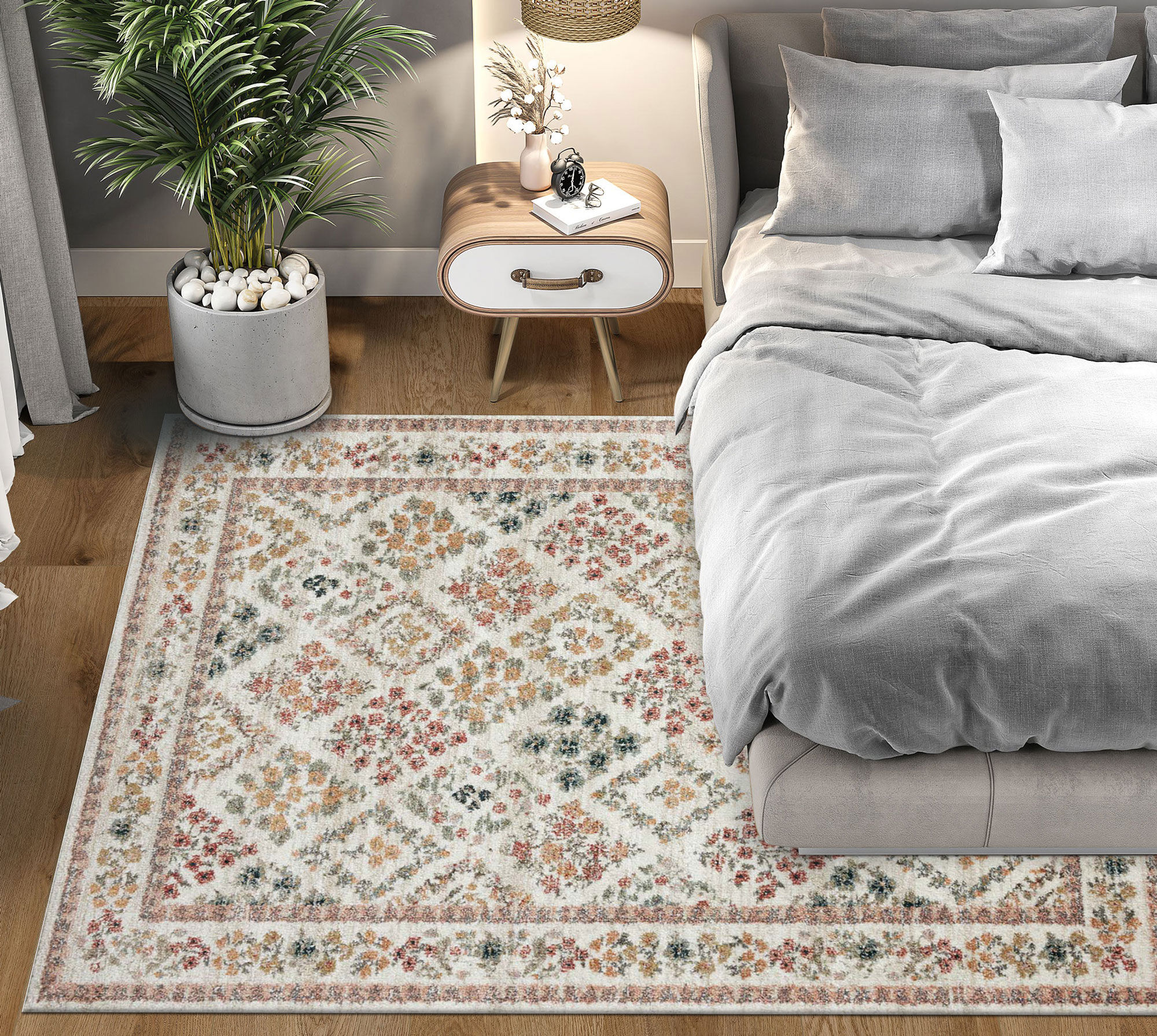 Large View Aubusson Floral Rug AUB75000-W