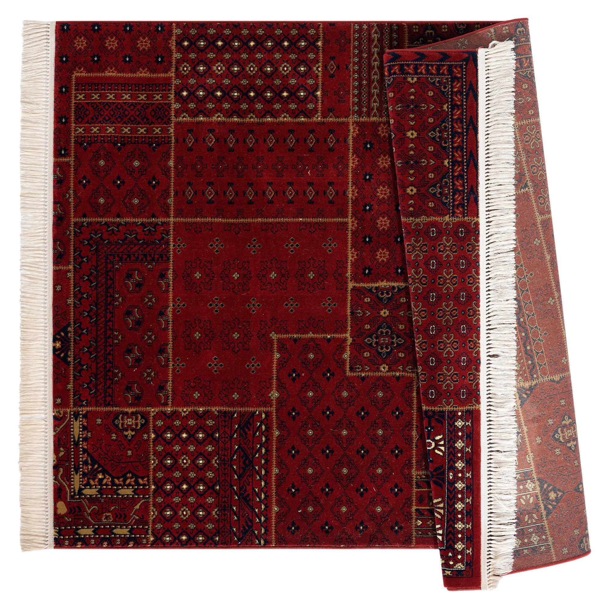 Large View Baloch Patchwork Rug