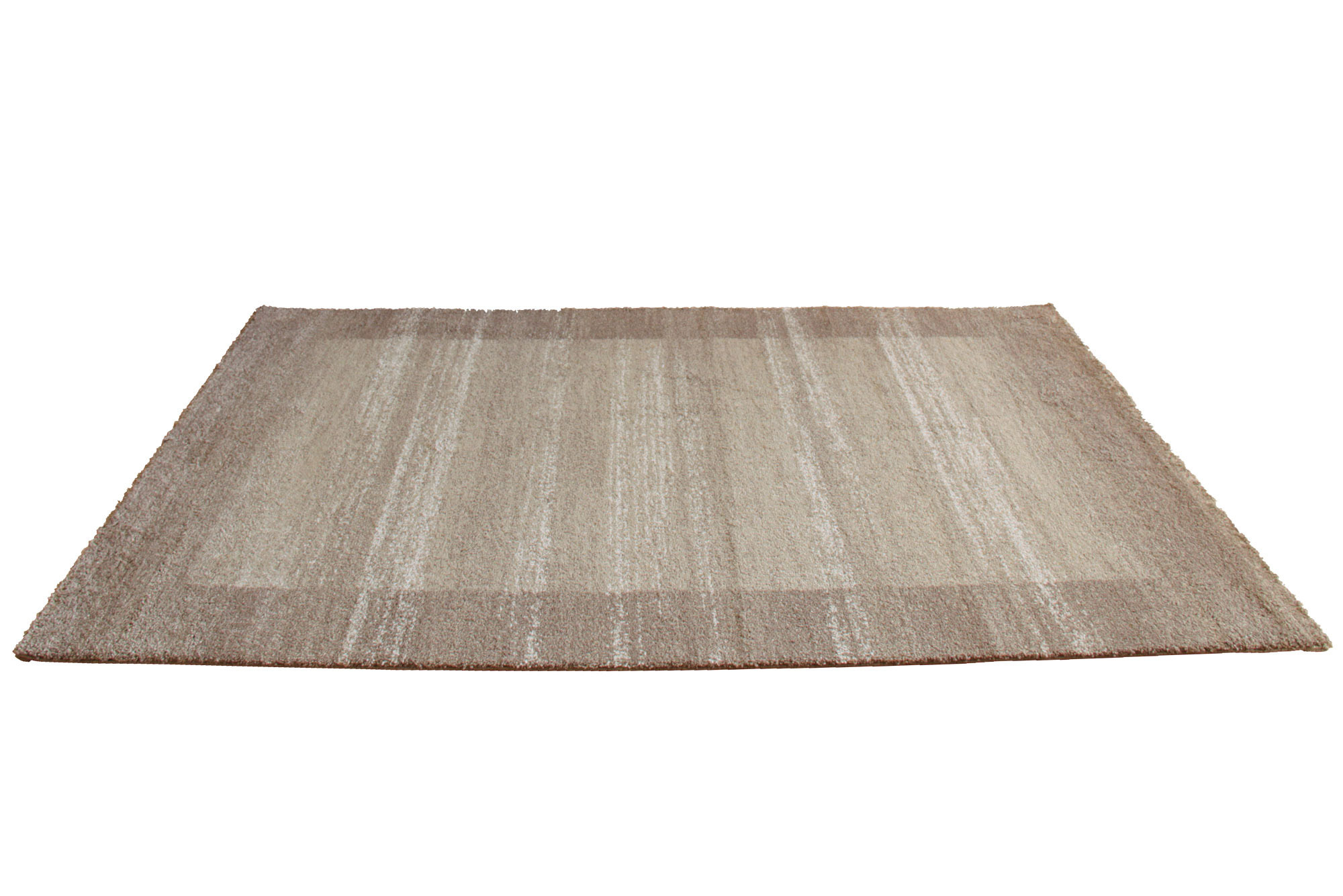 Large View Bergamo Tan Modern Border Rug