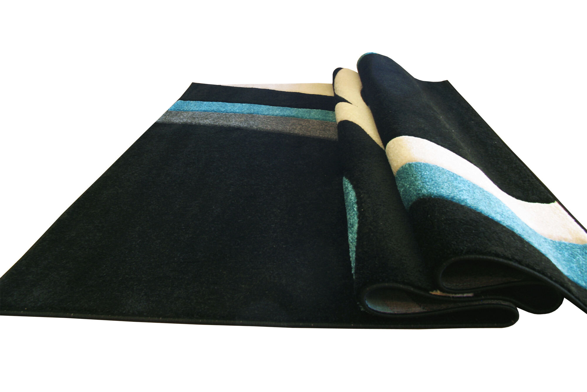 Bonnie Black Modern Abstract Rug