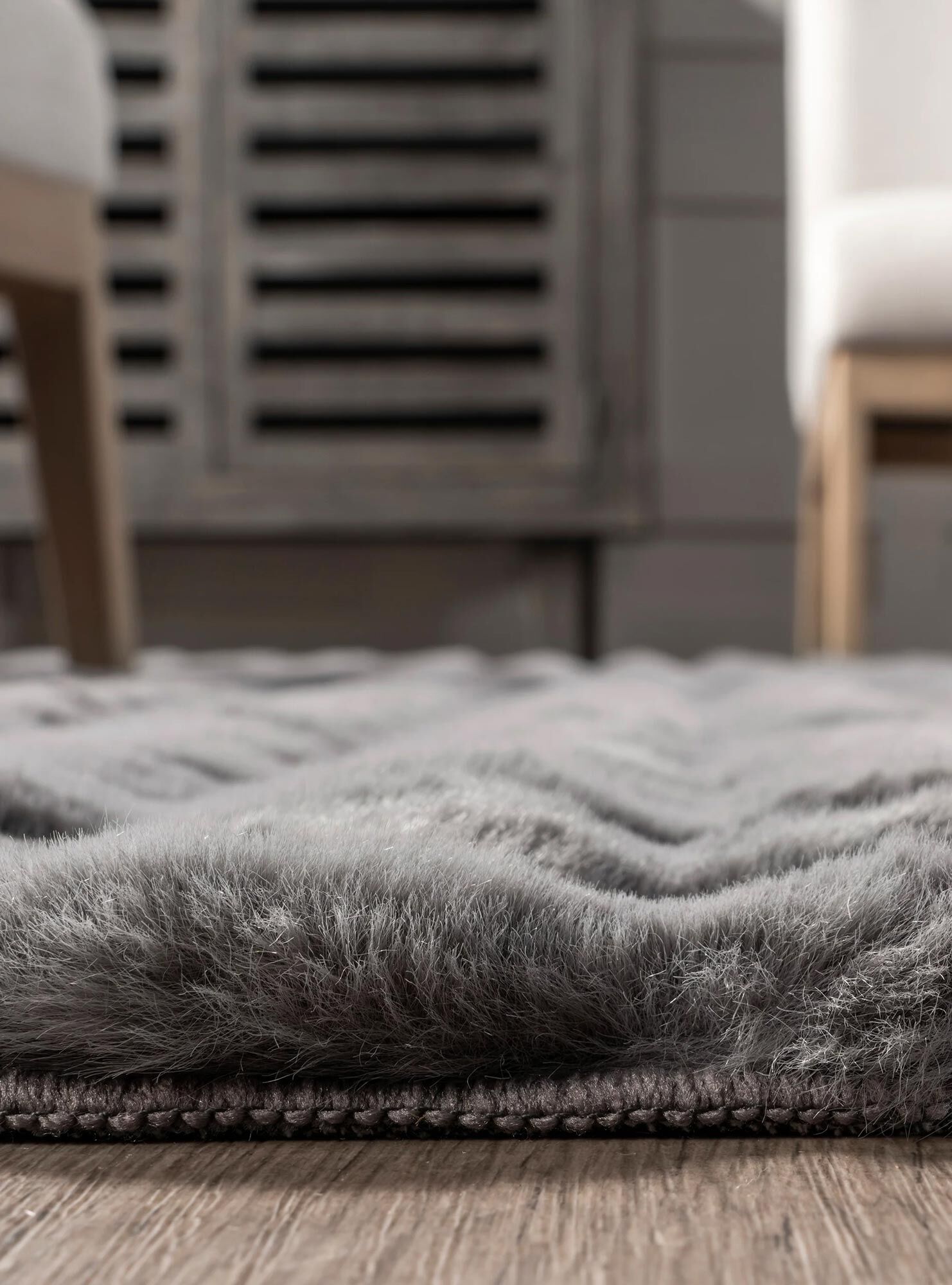Large View Bubble Plush Washable Rug