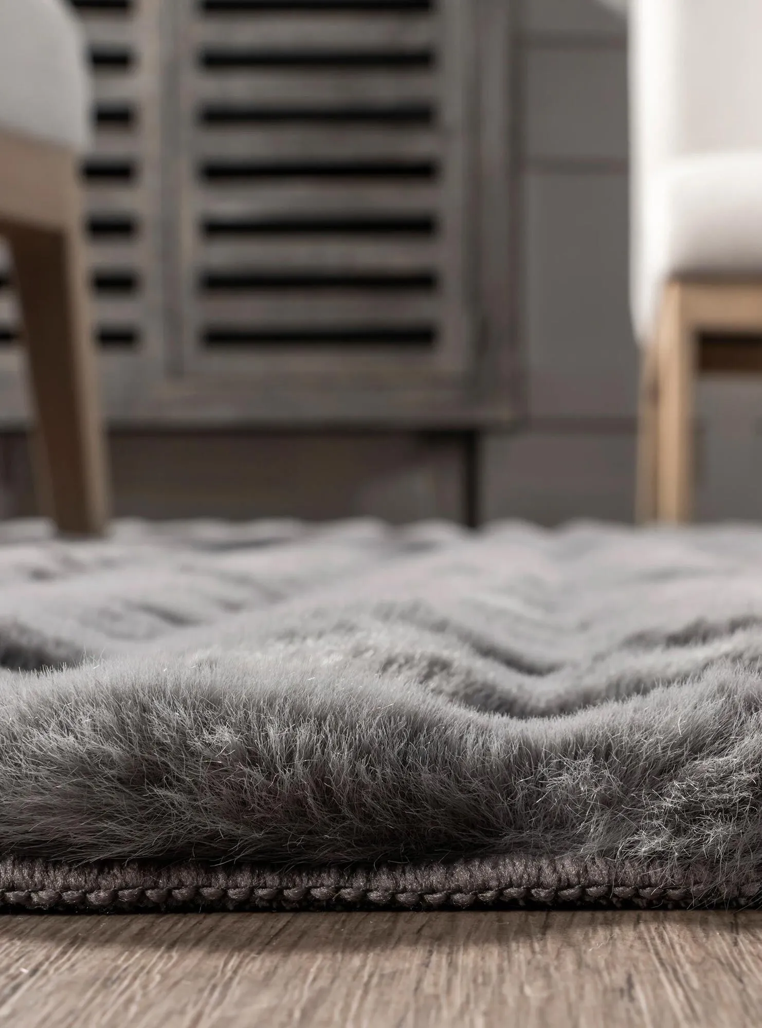 Large View Bubble Plush Washable Rug