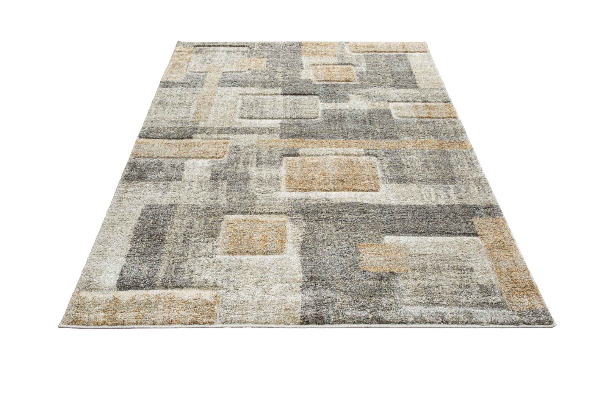 Large View Cremona Geometric Carved Rug