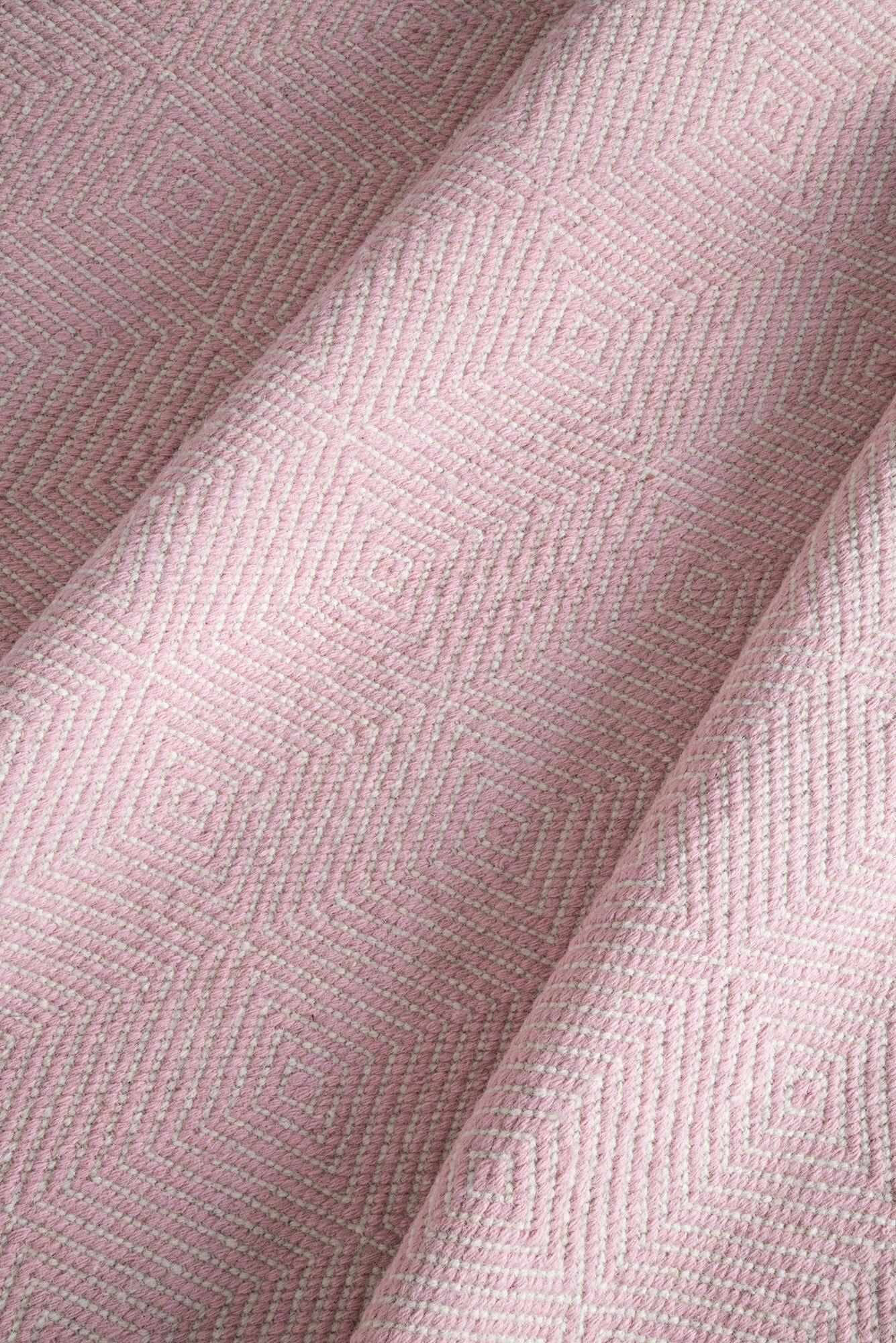 Dhurrie Pink Flatweave Wool Rug