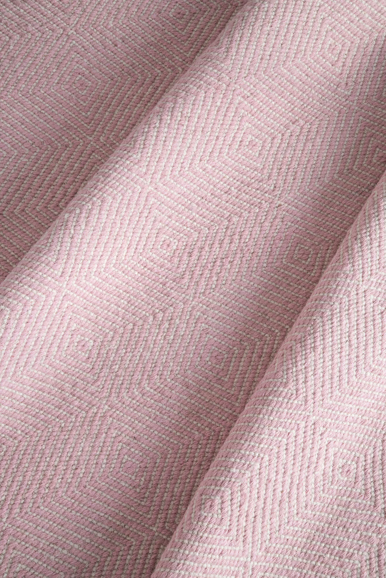 Large View Dhurrie Pink Flatweave Wool Rug