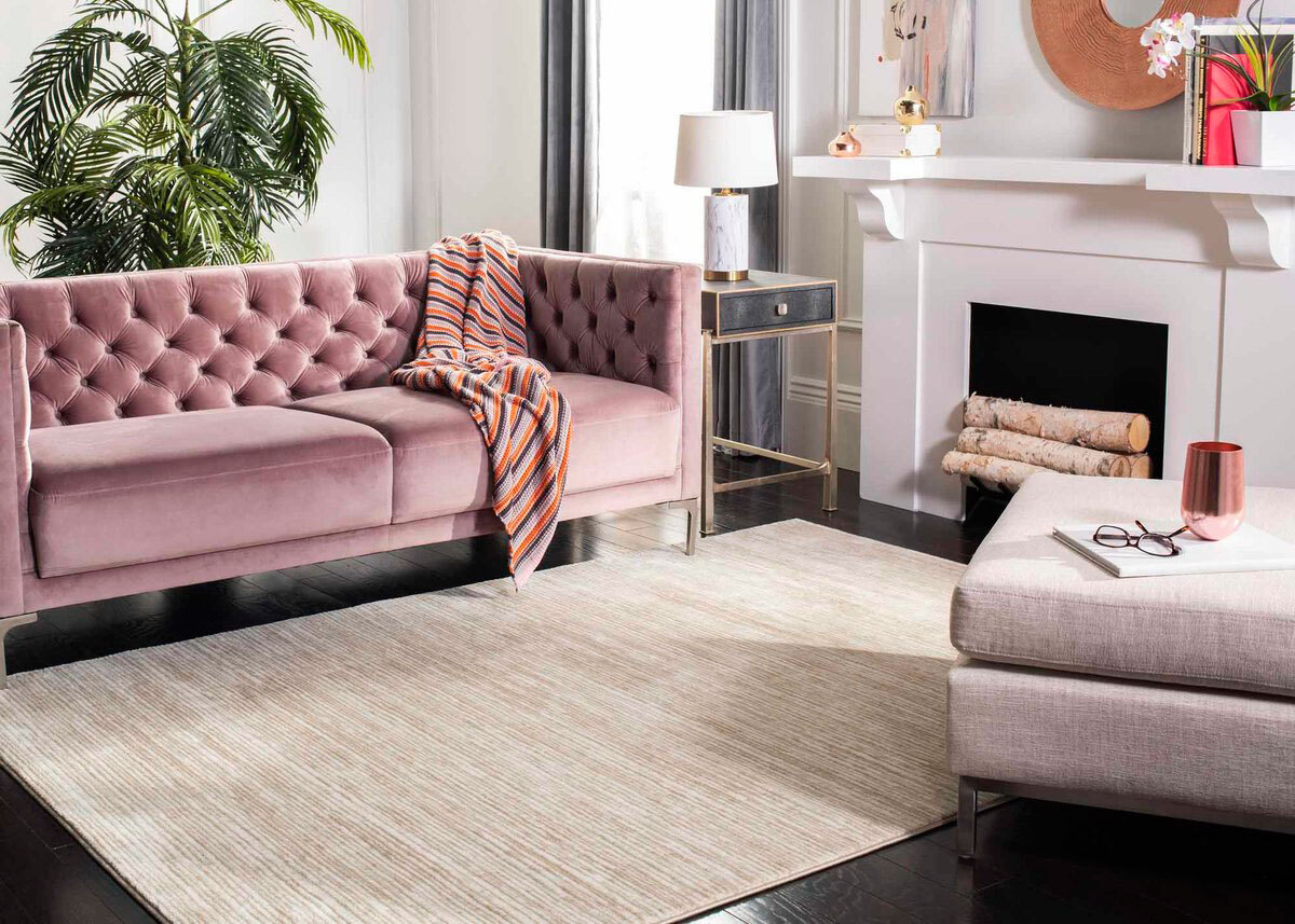 Large View Domani Modern Plain White Rug