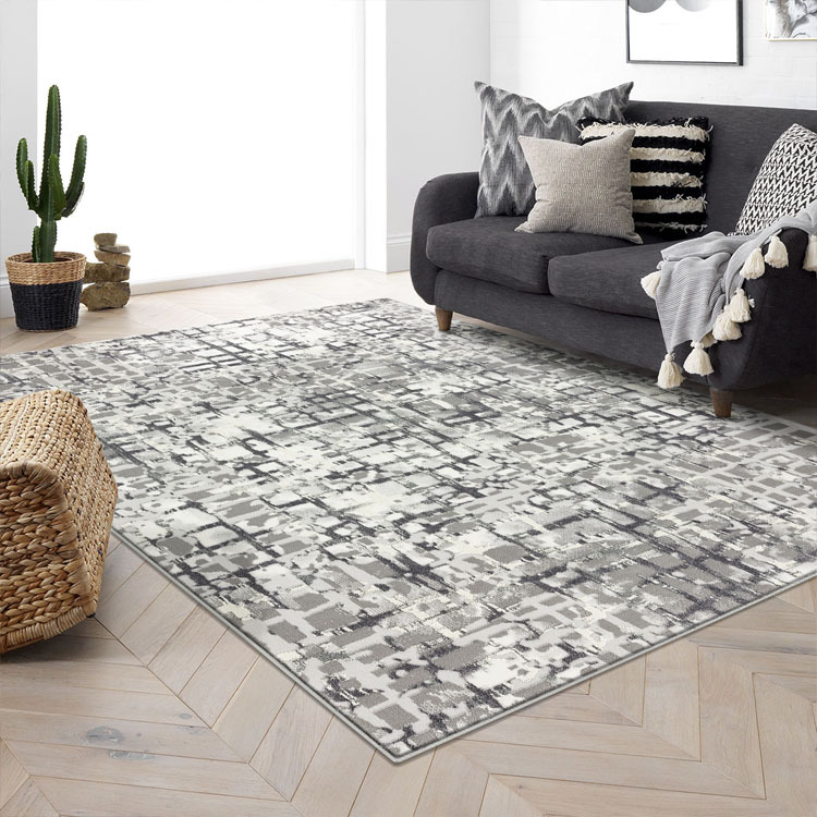 Large View Dylan Grey Contemporary Rug