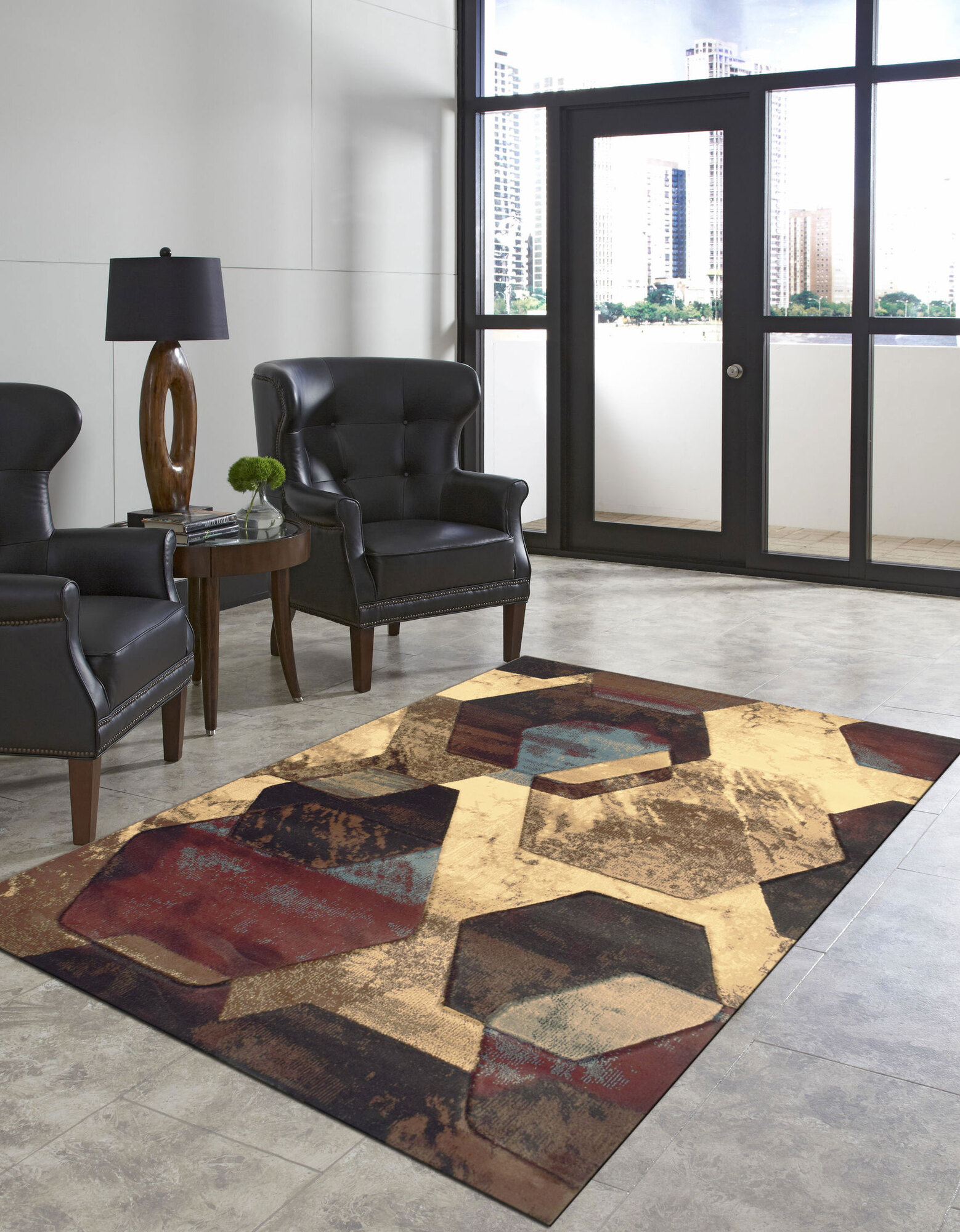Large View Eliza Modern Geometric Rug