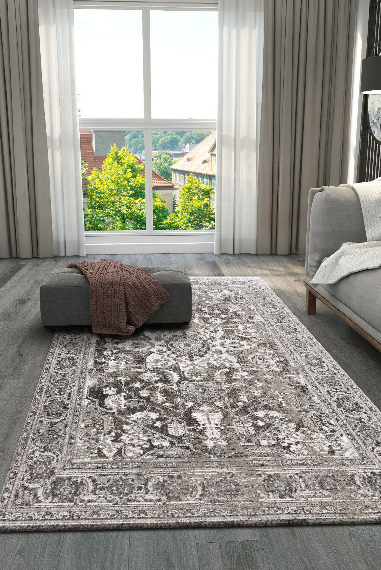 Large View Erin Transitional Medallion Rug