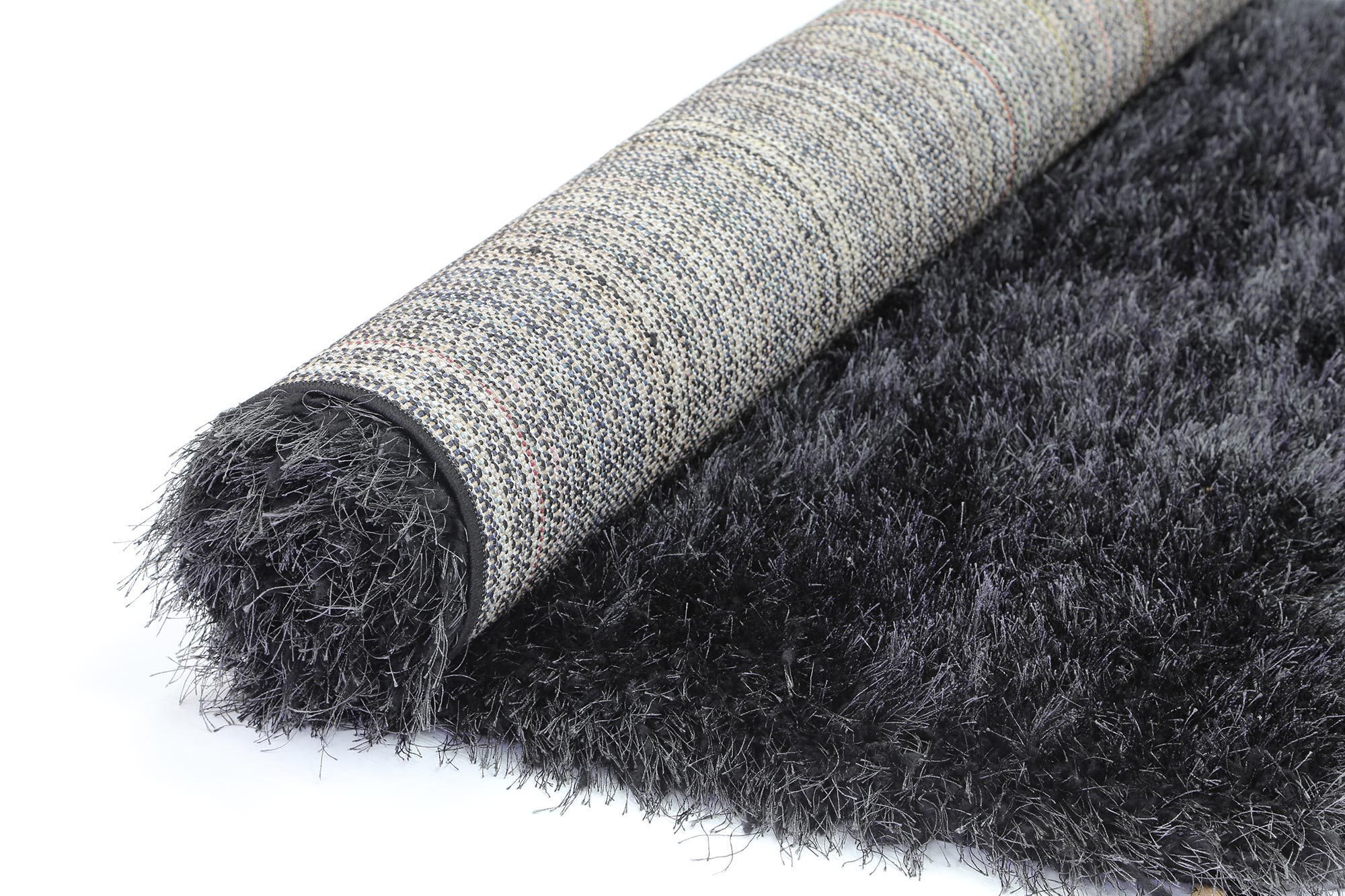 Elisa Silky Soft Black Shaggy Rug