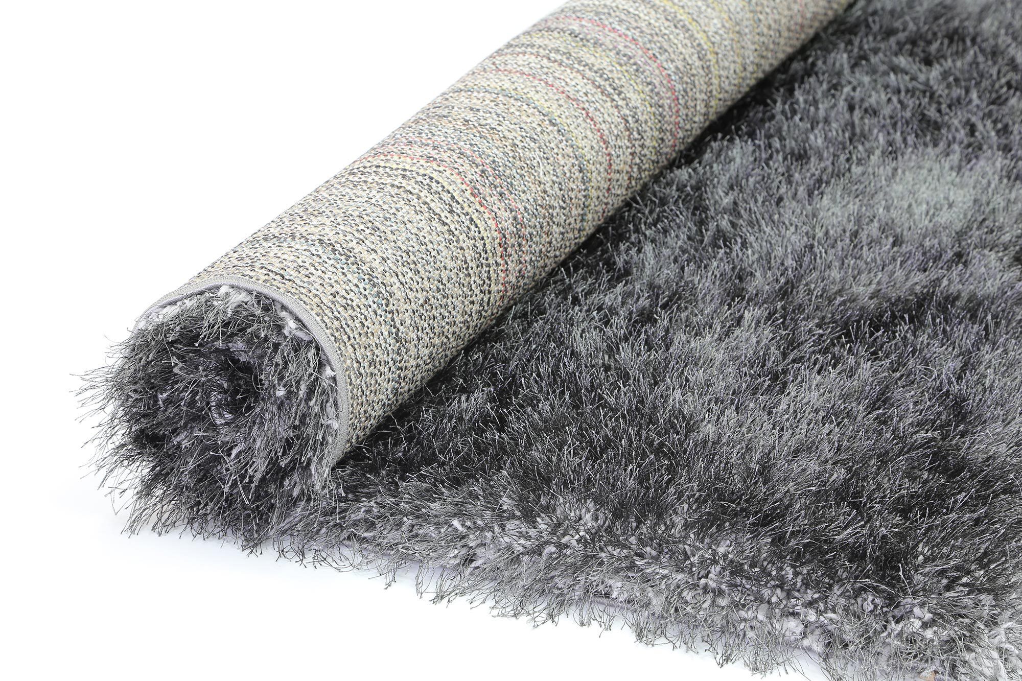 Elisa Silky Soft Grey Shaggy Rug