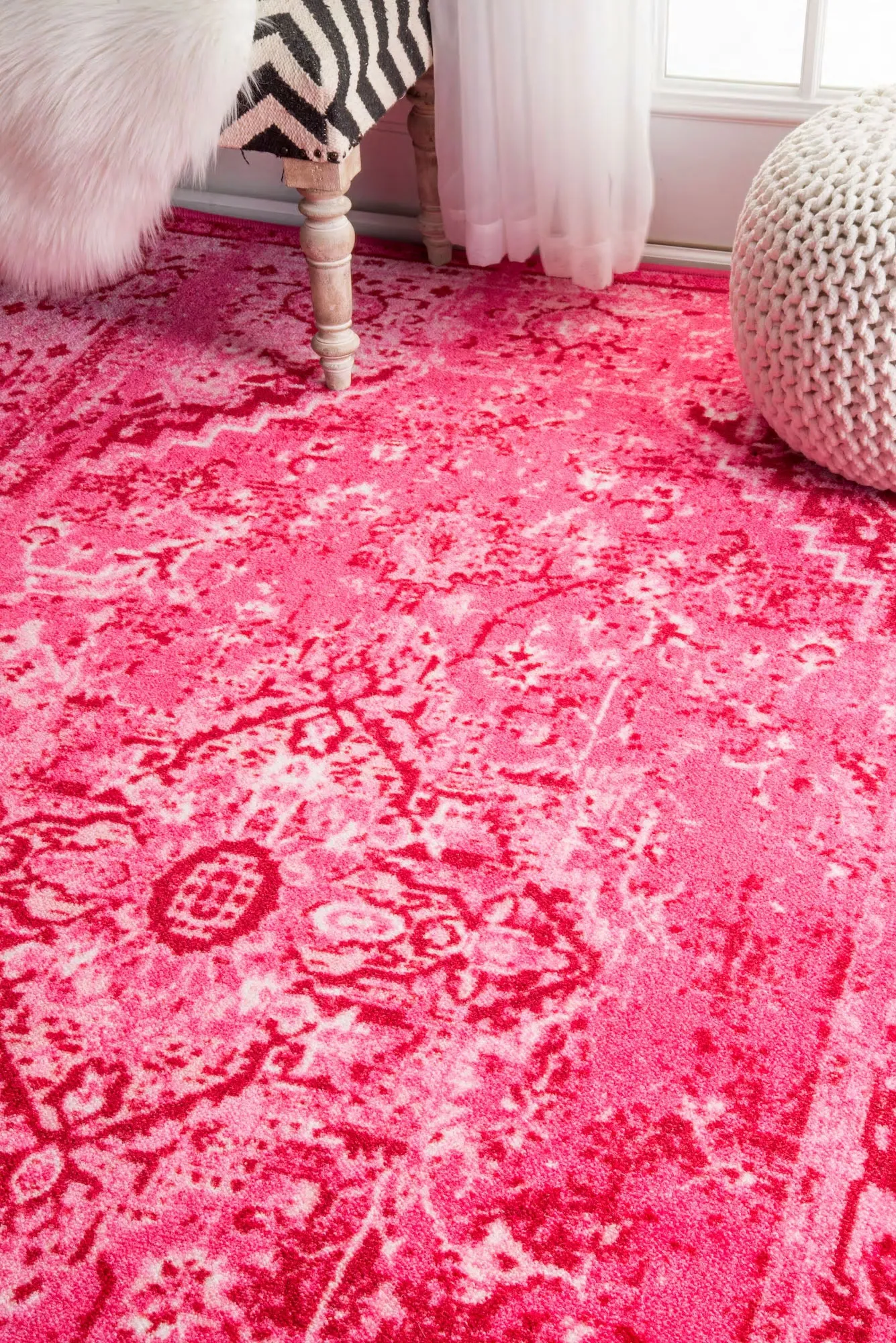 Ellie Overdyed Rubber back Rug